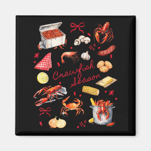 Crawfish season crawfish boil lobster cajun men magnet