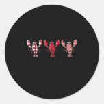 Crawfish Season Crayfish Patterns Cajun Boil Men W Classic Round Sticker