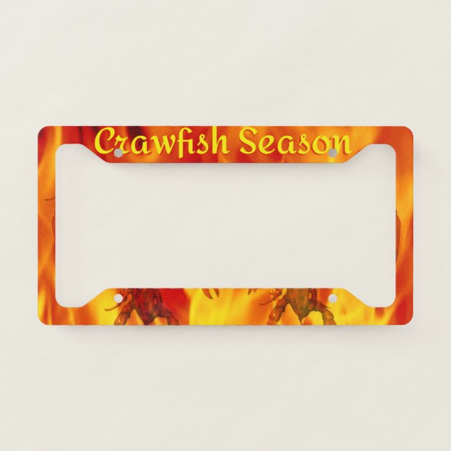 Crawfish Season  License Plate Frame (Front)