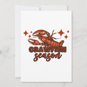 Crawfish Season Mardi Gras Holiday Card