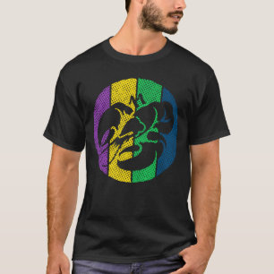 Crawfish Silhouette Mardi Gras Celebration  T-Shirt
