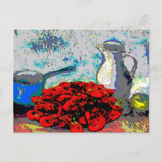 Crawfish Still Life, Fauvism Postcard