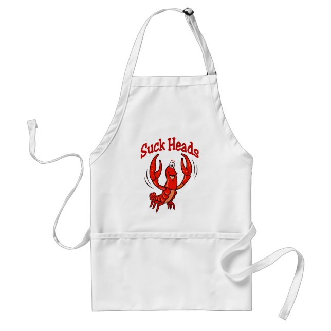 Crawfish: Suck Heads Adult Apron (Front)