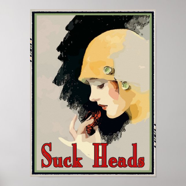 Crawfish: Suck Heads, girl in hat, Poster (Front)