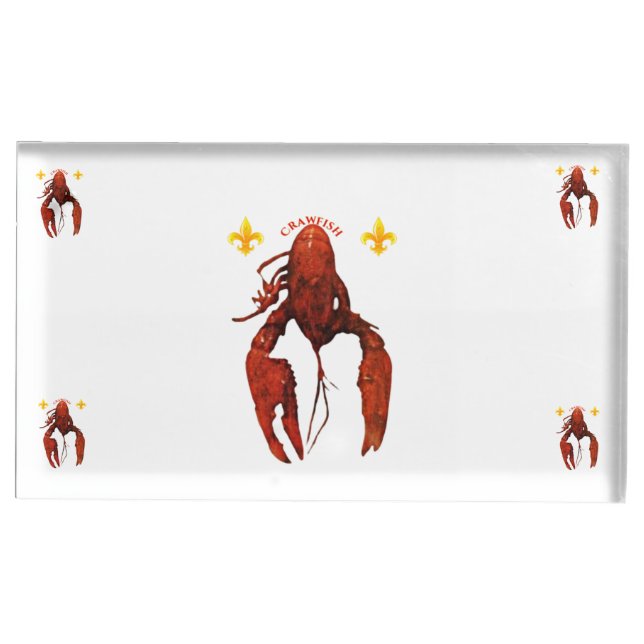 Crawfish Table Card Holder (Front)