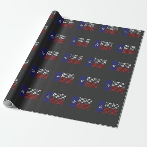 Crawfish Texas Flag Seafood Crayfish Wrapping Paper