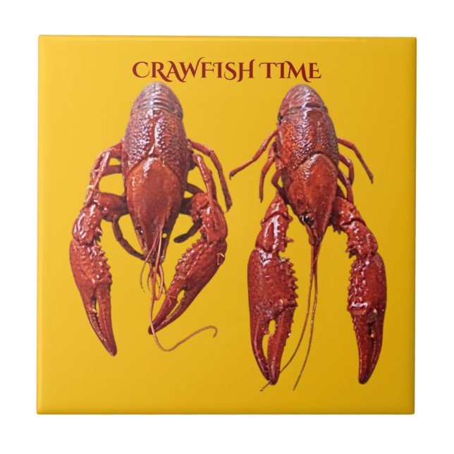 Crawfish Time Ceramic Tile (Front)
