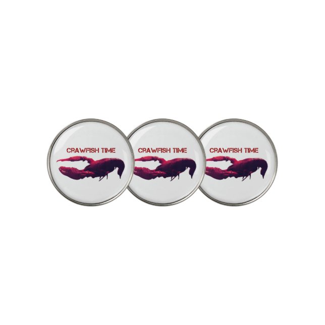 Crawfish Time Golf Ball Marker (3 Up)