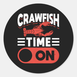 Crawfish Time On Classic Round Sticker