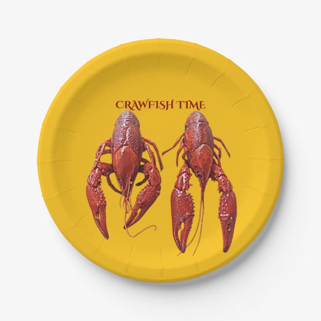 Crawfish Time Paper Plates (Front)