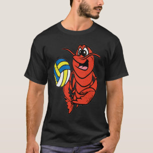 Crawfish Volleyball Player Mardi Gras Sport Carniv T-Shirt