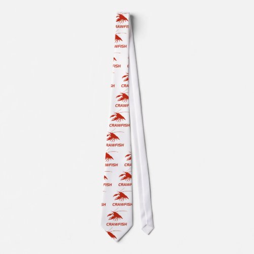 crawfishs　silhouette Red Neck Tie