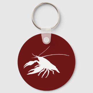 crawfish's silhouette (White) Keychain