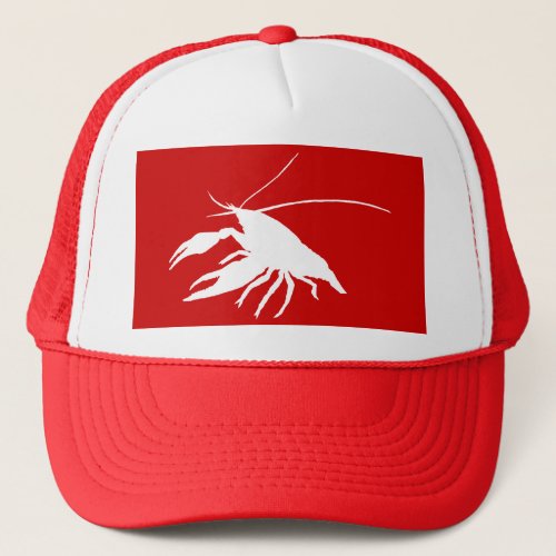 crawfishs　silhouette White Trucker Hat