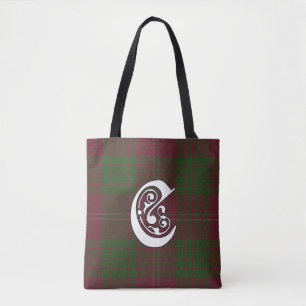 Crawford Clan Tartan Monogram Tote Bag