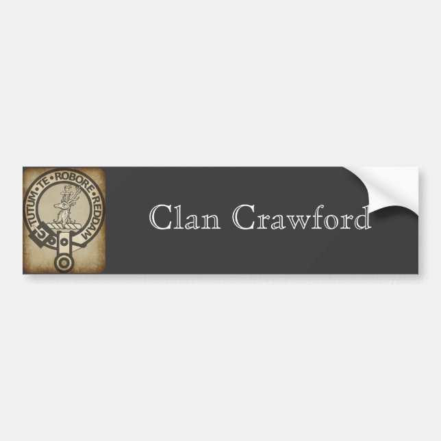 Crawford Crest Badge Antique Bumper Sticker (Front)