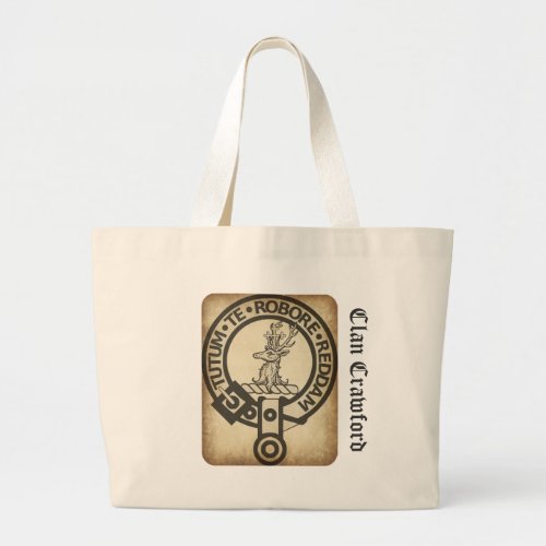 Crawford Crest Badge Antique Large Tote Bag