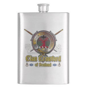 Crawford Crest Badge Flask