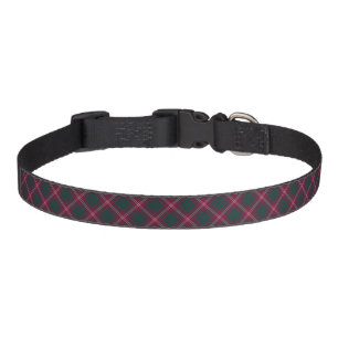 Crawford Family Tartan Maroon Plaid Pet Collar