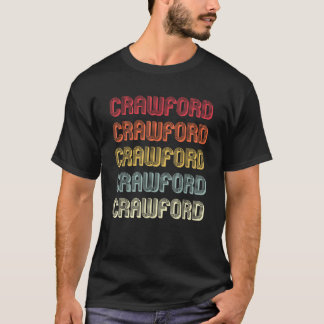 CRAWFORD Gift Surname Funny Retro Vintage Birthday T-Shirt
