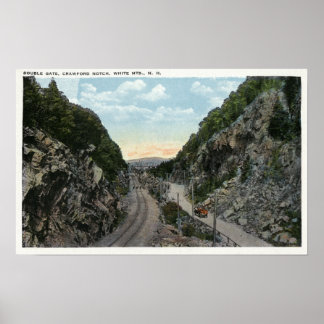 Crawford Notch View of the Double Gate Poster