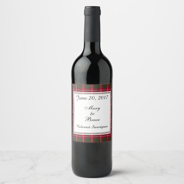 Crawford Scottish Wedding Wine Label (Front)