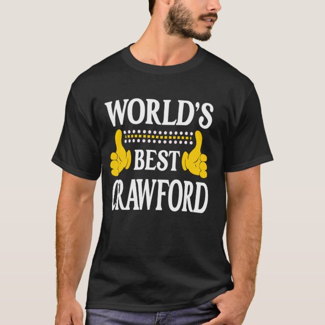 Crawford Surname Team Family Last Name World's Bes T-Shirt (Front)