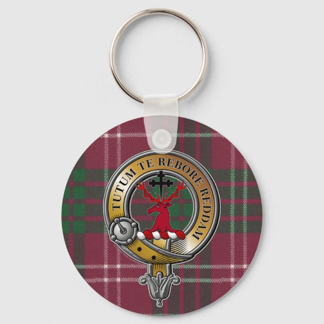 Crawford Tartan & Badge Keychain (Front)