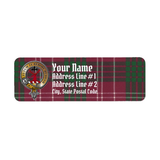 Crawford Tartan & Badge Label (Front)