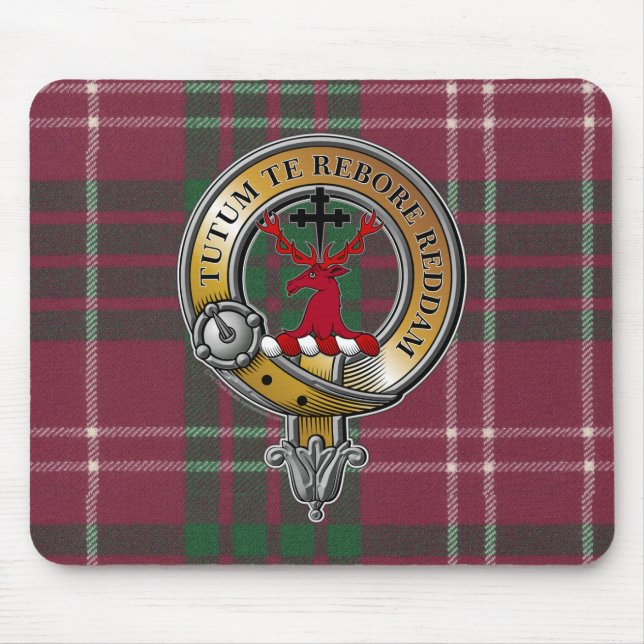 Crawford Tartan & Badge Mouse Pad (Front)
