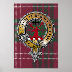 Crawford Tartan & Badge Poster