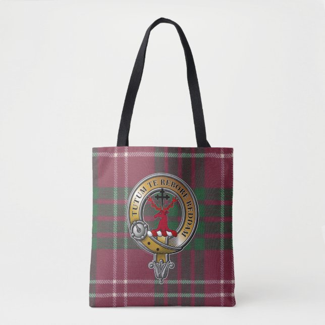 Crawford Tartan & Badge Tote Bag (Front)