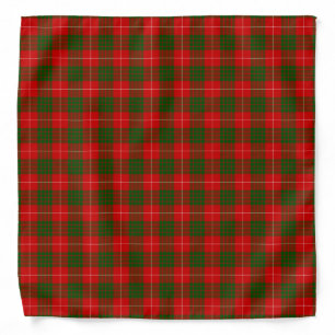 Crawford tartan red green plaid bandana