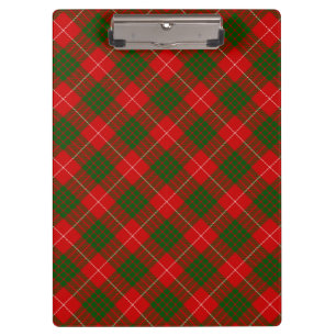 Crawford tartan red green plaid clipboard
