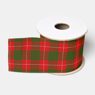 Crawford tartan red green plaid grosgrain ribbon