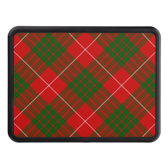 Crawford tartan red green plaid tow hitch cover (Front)