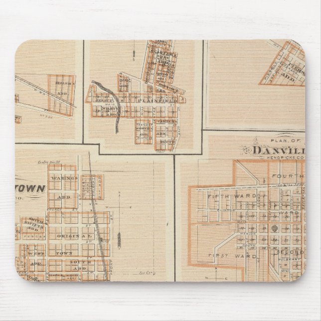 Crawfordsville, Montgomery Co with Brownsburg Mouse Pad (Front)