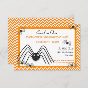 Crawl on Over - 3x5 Halloween Party Invite