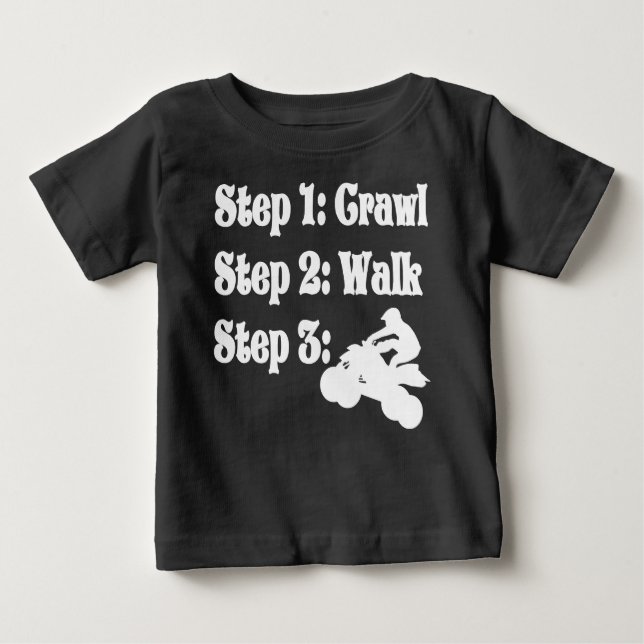 Crawl walk ATV baby shirt (Front)