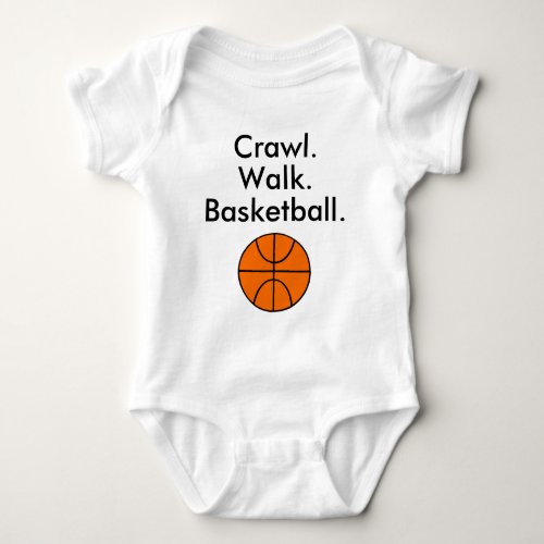Crawl Walk Basketball Baby Bodysuit