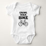 Crawl Walk Bike funny biking baby bodysuit
