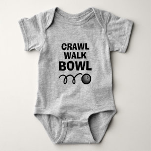Crawl Walk Bowl funny baby bodysuit for newborn