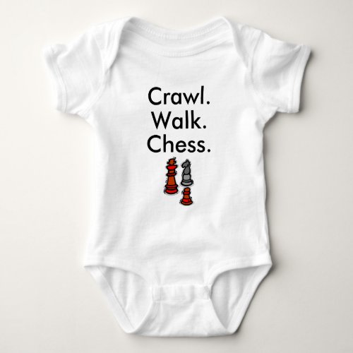 Crawl Walk Chess Baby Bodysuit