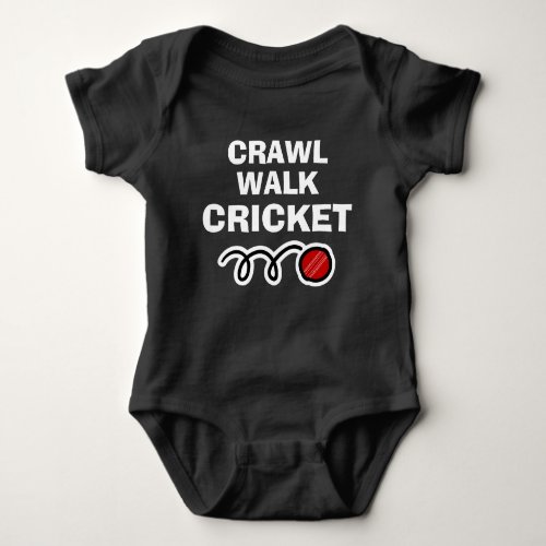 CRAWL WALK CRICKET sports bodysuit for new baby