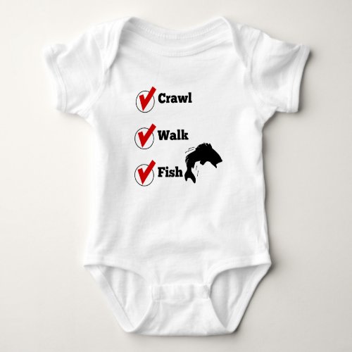 Crawl Walk Fish Baby Bodysuit