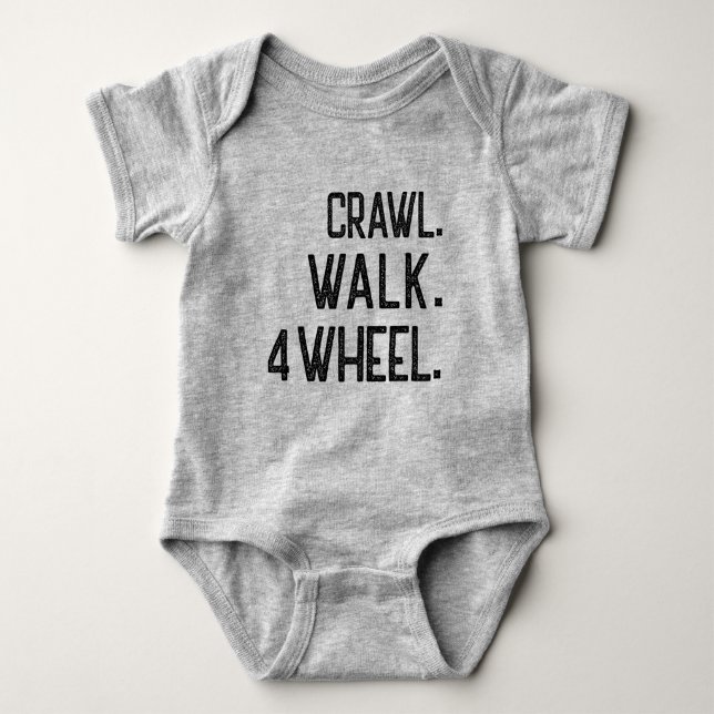 Crawl Walk Four-wheel, Atv Baby Baby Bodysuit (Front)