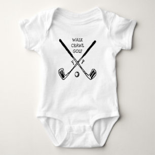 Crawl Walk Golf Golfer Golfing Baby Bodysuit
