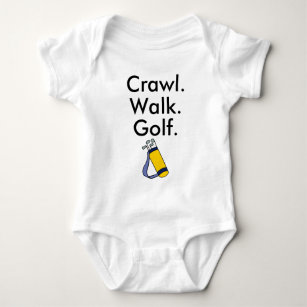 Crawl Walk Golf Golfer Golfing Baby Bodysuit