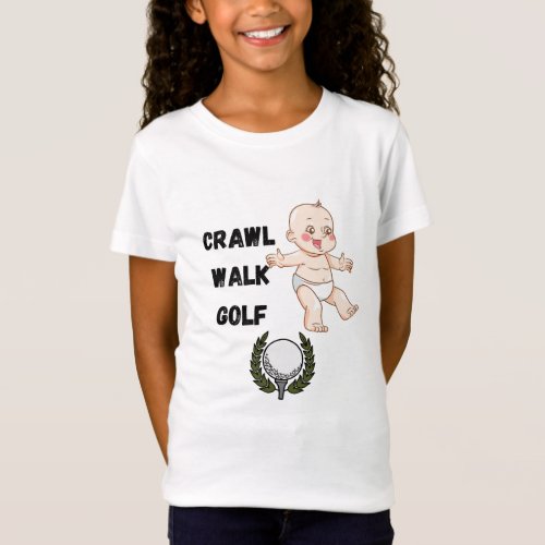 crawl walk golf golfer golfing baby bodysuit