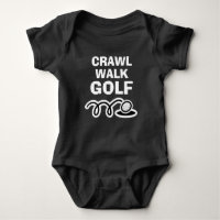 CRAWL WALK GOLF green bodysuit for new baby